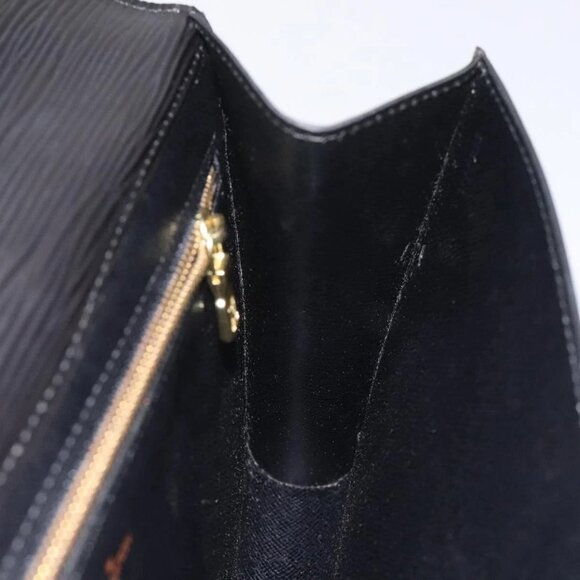 LOUIS VUITTON Epi Art Deco Clutch Bag Black M52632 LV Auth EC463 - Picture 11 of 15